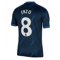 Chelsea Enzo Fernandez #8 Vonkajší futbalový dres 2023-24 Krátky Rukáv